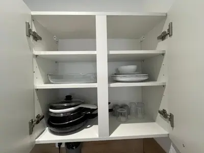 Cuisine ou kitchenette dans l'établissement Le 13 - Petit F2 rénové Mulhouse centre - stationnement gratuit