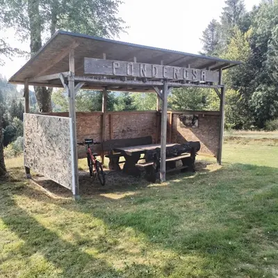Jardin de l'établissement Chalet le Ponderosa