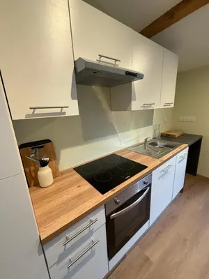 Cuisine ou kitchenette dans l'établissement Duplex appartement en plein centre
