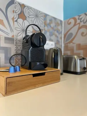 Cuisine ou kitchenette dans l'établissement Les Myrtilles