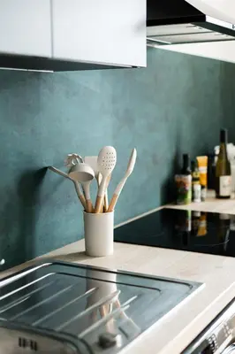 Cuisine ou kitchenette dans l'établissement Tropical