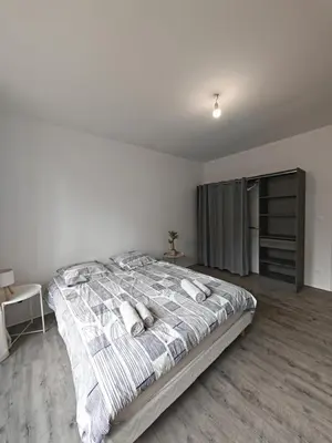 Un ou plusieurs lits dans un hébergement de l'établissement Le 15 - Beau T3 lumineux et confortable- stationnement gratuit - Mulhouse Riedisheim