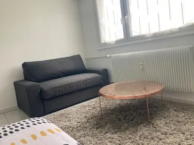 Coin salon dans l'établissement Petit appartement cosy