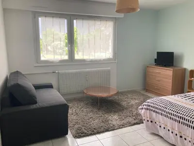 Télévision ou salle de divertissement dans l'établissement Petit appartement cosy