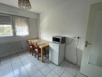 Cuisine ou kitchenette dans l'établissement Petit appartement cosy