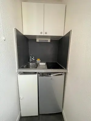 Cuisine ou kitchenette dans l'établissement EasyColmar