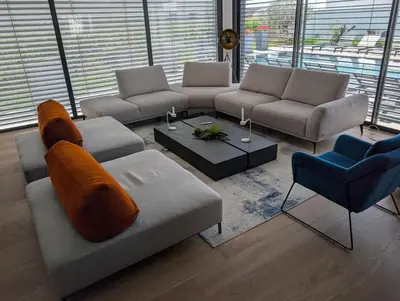 Coin salon dans l'établissement Villa 