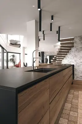 Cuisine ou kitchenette dans l'établissement Villa 