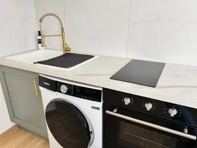 Cuisine ou kitchenette dans l'établissement Le Salvator - Mulhouse