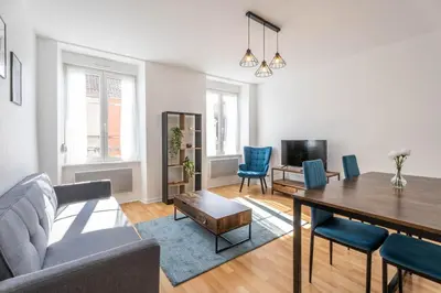 Coin salon dans l'établissement Le Bantz 3 Appartement Mulhouse Wi-Fi