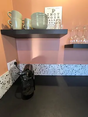 Cuisine ou kitchenette dans l'établissement Gîte Au Pied Des Vignes