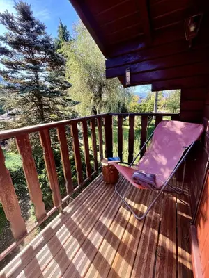 Balcon ou terrasse dans l'établissement Chalet du Grand Arbre