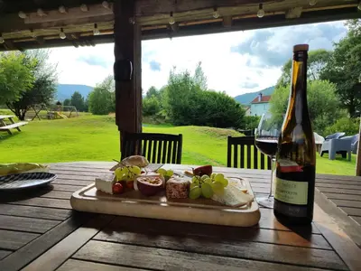 Vue générale sur la montagne ou vue sur la montagne depuis l'appartement