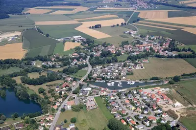 Vue panoramique sur l'établissement Gite les bouleaux Sud Alsace
