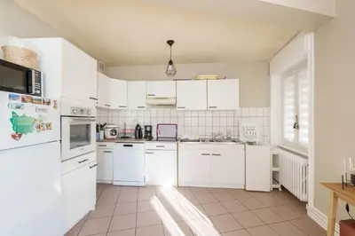 Cuisine ou kitchenette dans l'établissement Le Cocoon CléJa - Proche Station La Bresse