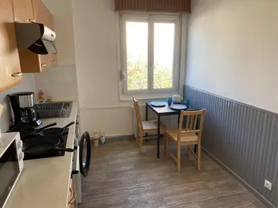 Cuisine ou kitchenette dans l'établissement City Huningue