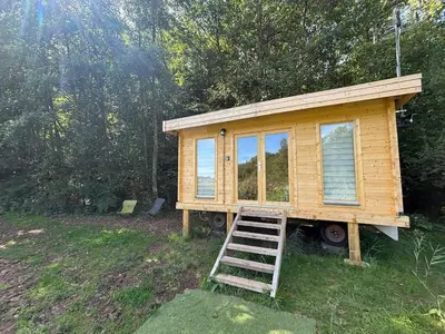 Jardin de l'établissement Cabane du domaine du morbues