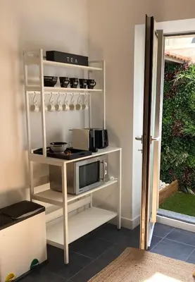 Cuisine ou kitchenette dans l'établissement Cosy Studio & Parking close to Basel Swiss border