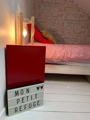 Un ou plusieurs lits dans un hébergement de l'établissement Nouveau, gîte RDVosges 5 chambres, jardin, calme, proche GERARDMER