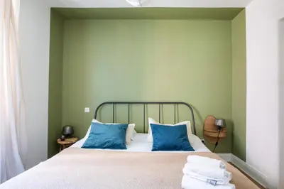 Un ou plusieurs lits dans un hébergement de l'établissement Nouveau - Munst Air Lodge à 20 min de Colmar