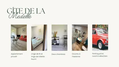 Un ou plusieurs lits dans un hébergement de l'établissement Duplex- La Medelle