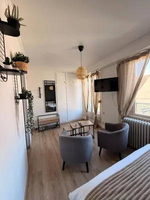 Un ou plusieurs lits dans un hébergement de l'établissement Studio dans le cœur de Mulhouse