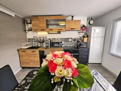 Cuisine ou kitchenette dans l'établissement Au veilleur de nuit - Parking privé- Turckheim