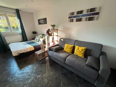 Coin salon dans l'établissement Colmar joli petit appartement