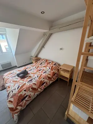 Un ou plusieurs lits dans un hébergement de l'établissement Appartement cosy au centre ville de Colmar