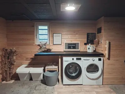 Cuisine ou kitchenette dans l'établissement Maison Dom&Sy - Détente & Loisirs à Bussang avec sauna et salle de jeux