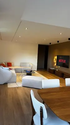 Coin salon dans l'établissement Appartement neuf - 10 minutes de Colmar - Parking gratuit