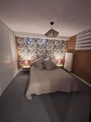 Un ou plusieurs lits dans un hébergement de l'établissement appartement en sous sol
