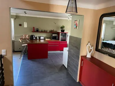 Cuisine ou kitchenette dans l'établissement Chez Lulu - Maison au calme à Kaysersberg