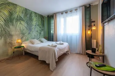 Un ou plusieurs lits dans un hébergement de l'établissement Magnifique Studio Mulhouse Centre