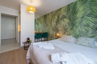 Un ou plusieurs lits dans un hébergement de l'établissement Magnifique Studio Mulhouse Centre