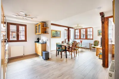 Cuisine ou kitchenette dans l'établissement Gîte Chez Madeleine en plein coeur de Rouffach