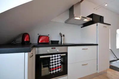Cuisine ou kitchenette dans l'établissement Les Balcons De Riquewihr