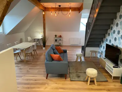 Coin salon dans l'établissement Les nuits du Lion