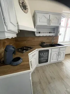 Cuisine ou kitchenette dans l'établissement Charmant appartement F1