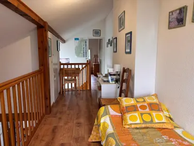 Un ou plusieurs lits dans un hébergement de l'établissement Appartement duplex avec vue sur le lac de Gérardme