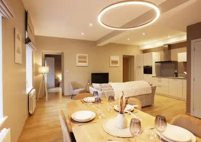 Cuisine ou kitchenette dans l'établissement Moka - Élégant appartement 2 chambres à Colmar