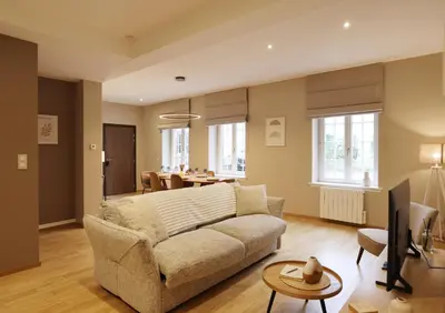Coin salon dans l'établissement Moka - Élégant appartement 2 chambres à Colmar