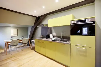 Cuisine ou kitchenette dans l'établissement Pistache - Charme et confort au cœur de Colmar