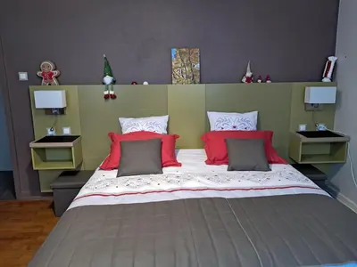 Un ou plusieurs lits dans un hébergement de l'établissement Gîte du Soleil - close to Europa-Park