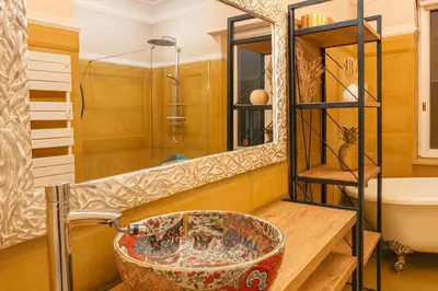 Salle de bains dans l'établissement La Cotonnière Colmar Downtown