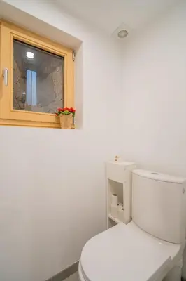 Salle de bains dans l'établissement Au Stammtisch - Cozy, rustic and authentic