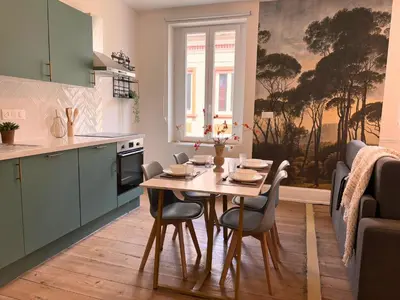 Cuisine ou kitchenette dans l'établissement Suite Aube by Maison Barfusser