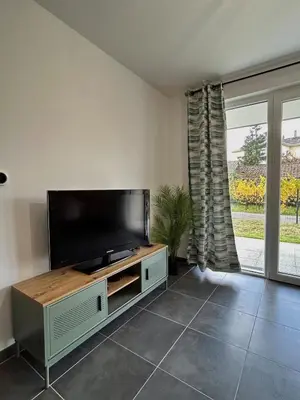 Télévision ou salle de divertissement dans l'établissement Appartement moderne - Sur le sentier des vignes