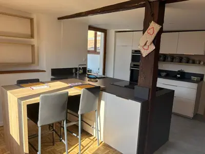 Cuisine ou kitchenette dans l'établissement La Belle Mélusine