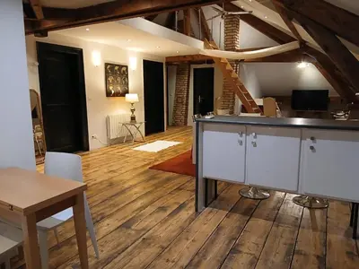 Cuisine ou kitchenette dans l'établissement Le Premium II - Parking City Center